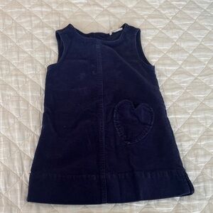 Crewcuts Dark Blue Dress with Heart Detail